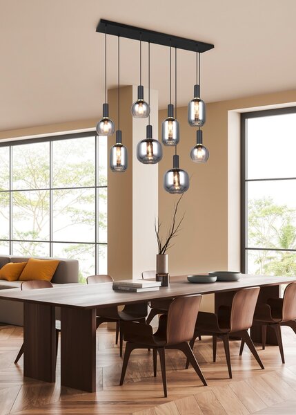 Φωτιστικό Κρεμαστό Trio Lighting DIVA 319800632 Μαύρο Ματ (Black Mat)