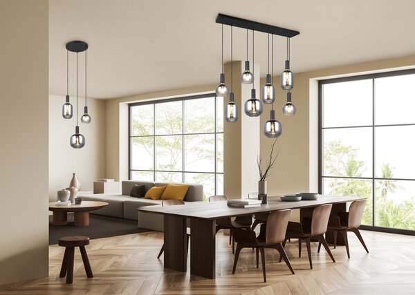 Φωτιστικό Κρεμαστό Trio Lighting DIVA 319800632 Μαύρο Ματ (Black Mat)