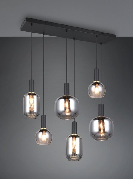 Φωτιστικό Κρεμαστό Trio Lighting DIVA 319800632 Μαύρο Ματ (Black Mat)