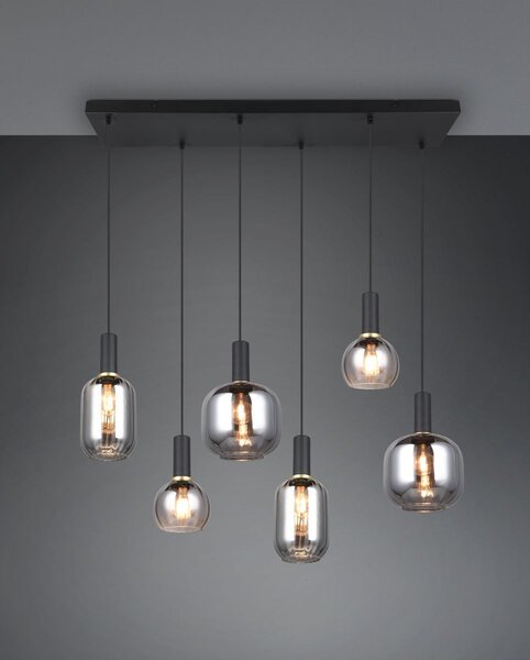 Φωτιστικό Κρεμαστό Trio Lighting DIVA 319800632 Μαύρο Ματ (Black Mat)