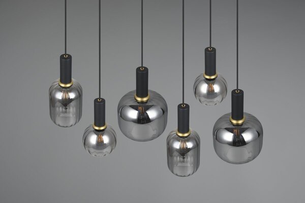 Φωτιστικό Κρεμαστό Trio Lighting DIVA 319800632 Μαύρο Ματ (Black Mat)