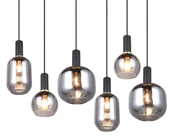 Φωτιστικό Κρεμαστό Trio Lighting DIVA 319800632 Μαύρο Ματ (Black Mat)