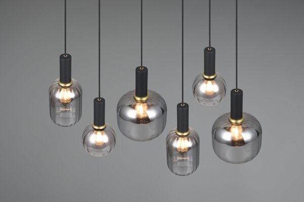 Φωτιστικό Κρεμαστό Trio Lighting DIVA 319800632 Μαύρο Ματ (Black Mat)