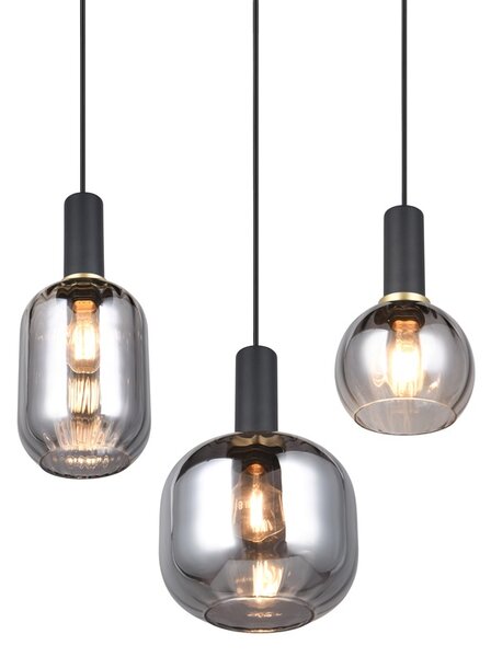 Φωτιστικό Κρεμαστό Trio Lighting DIVA 319830332 Μαύρο Ματ (Black Mat)