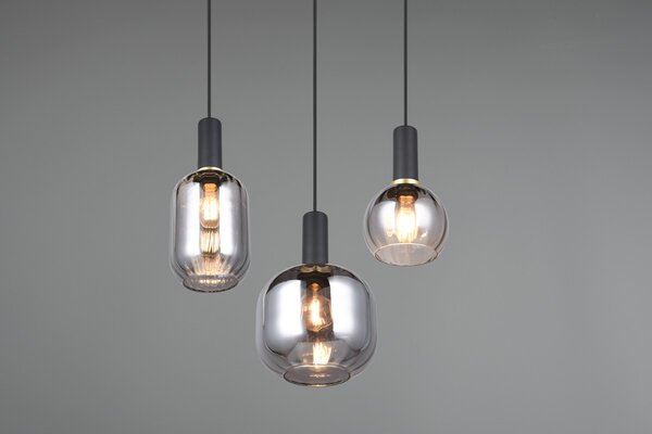 Φωτιστικό Κρεμαστό Trio Lighting DIVA 319830332 Μαύρο Ματ (Black Mat)