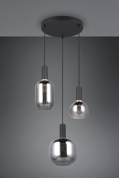 Φωτιστικό Κρεμαστό Trio Lighting DIVA 319830332 Μαύρο Ματ (Black Mat)