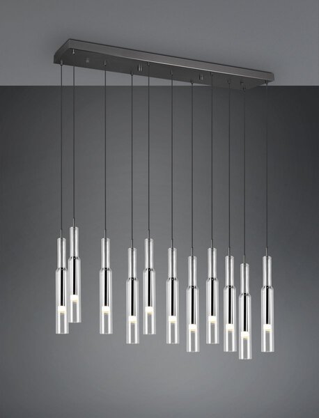 Φωτιστικό Κρεμαστό Trio Lighting LUCENT 344511120 Νίκελ Μαύρο (Black Nickel) 2300+3000+4000K