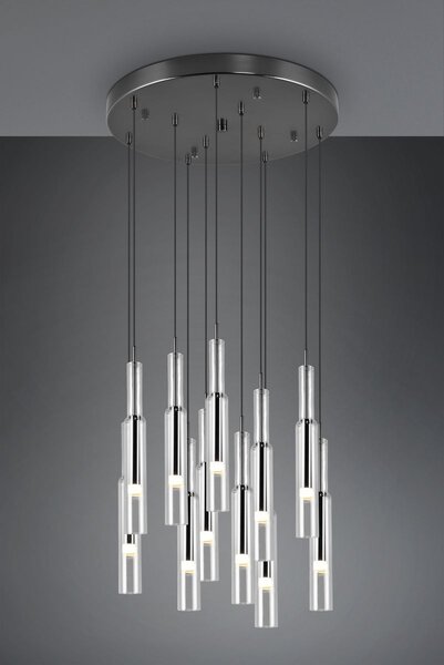 Φωτιστικό Κρεμαστό Trio Lighting LUCENT 344531120 Νίκελ Μαύρο (Black Nickel) 2300+3000+4000K