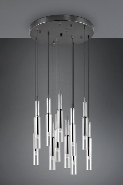 Φωτιστικό Κρεμαστό Trio Lighting LUCENT 344531120 Νίκελ Μαύρο (Black Nickel) 2300+3000+4000K