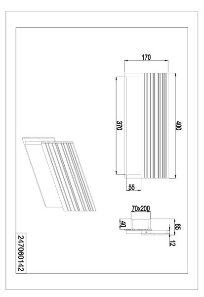Φωτιστικό Επίτοιχο Trio Lighting MARIZA 247060142 Ανθρακί (Anthracite) 3000K