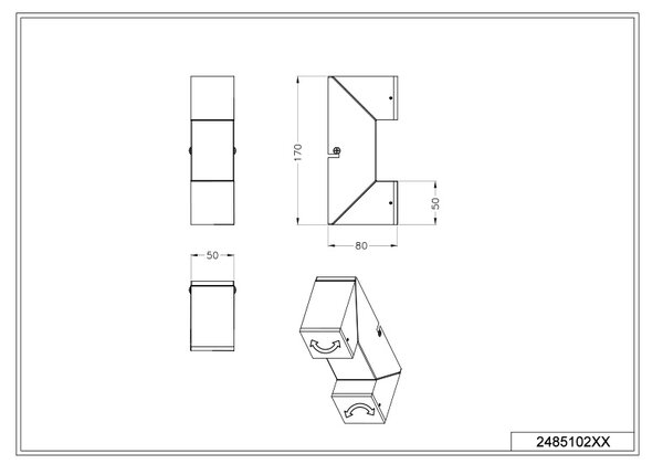 Φωτιστικό Επίτοιχο Trio Lighting RAGLAN 248510231 Λευκό Ματ (White Mat) 3000K