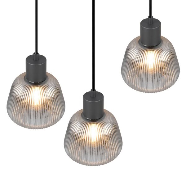 Φωτιστικό Κρεμαστό Trio Lighting TARIFA 362830332 Μαύρο Ματ (Black Mat)