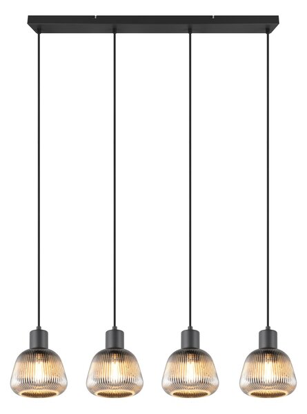 Φωτιστικό Κρεμαστό Trio Lighting TARIFA 362800432 Μαύρο Ματ (Black Mat)