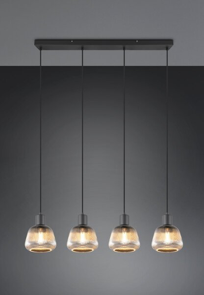 Φωτιστικό Κρεμαστό Trio Lighting TARIFA 362800432 Μαύρο Ματ (Black Mat)
