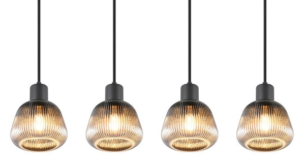 Φωτιστικό Κρεμαστό Trio Lighting TARIFA 362800432 Μαύρο Ματ (Black Mat)