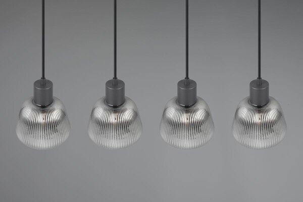 Φωτιστικό Κρεμαστό Trio Lighting TARIFA 362800432 Μαύρο Ματ (Black Mat)
