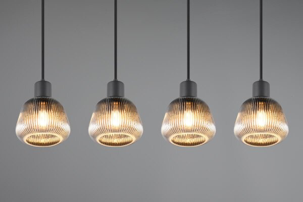 Φωτιστικό Κρεμαστό Trio Lighting TARIFA 362800432 Μαύρο Ματ (Black Mat)