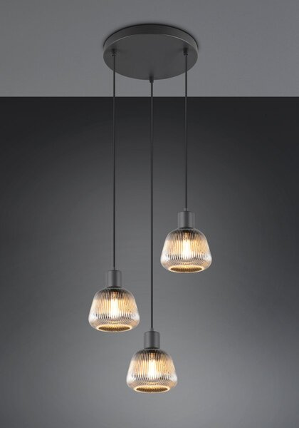 Φωτιστικό Κρεμαστό Trio Lighting TARIFA 362830332 Μαύρο Ματ (Black Mat)