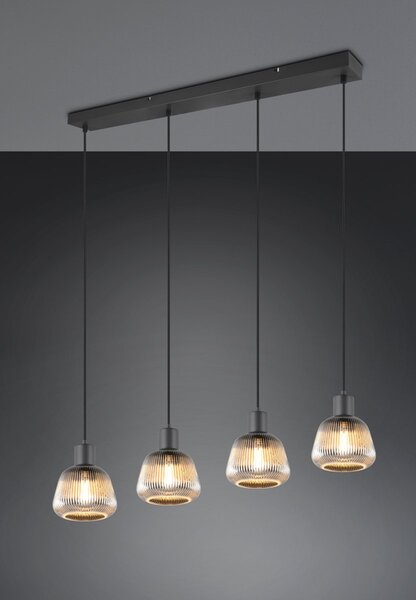 Φωτιστικό Κρεμαστό Trio Lighting TARIFA 362800432 Μαύρο Ματ (Black Mat)