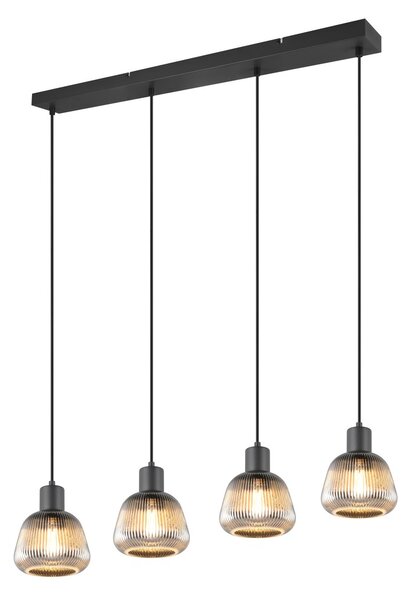 Φωτιστικό Κρεμαστό Trio Lighting TARIFA 362800432 Μαύρο Ματ (Black Mat)
