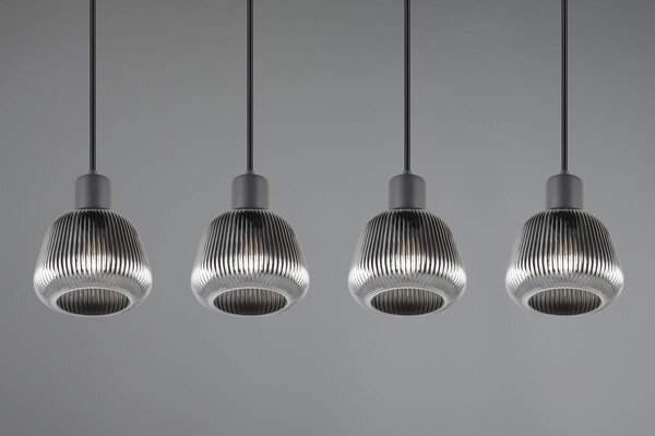 Φωτιστικό Κρεμαστό Trio Lighting TARIFA 362800432 Μαύρο Ματ (Black Mat)