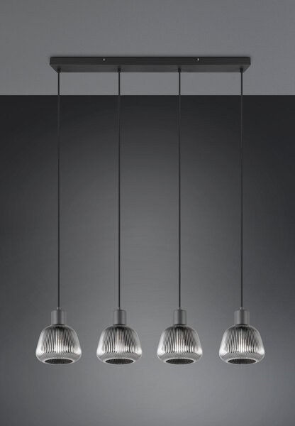 Φωτιστικό Κρεμαστό Trio Lighting TARIFA 362800432 Μαύρο Ματ (Black Mat)