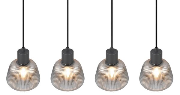 Φωτιστικό Κρεμαστό Trio Lighting TARIFA 362800432 Μαύρο Ματ (Black Mat)