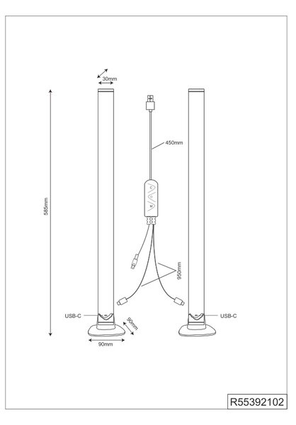 Φωτιστικό Επιτραπέζιο Reality Lighting -RL BOY R55392102 Μαύρο Ματ (Black Mat)
