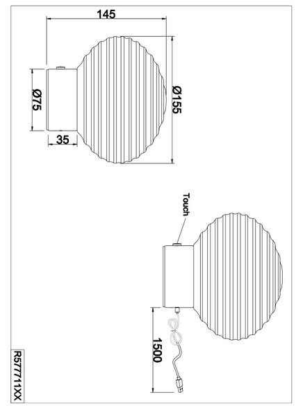 Φωτιστικό Επιτραπέζιο Reality Lighting -RL EARL R57771101 Ορειχαλκωμένο Ματ (Brass Mat) 3000K