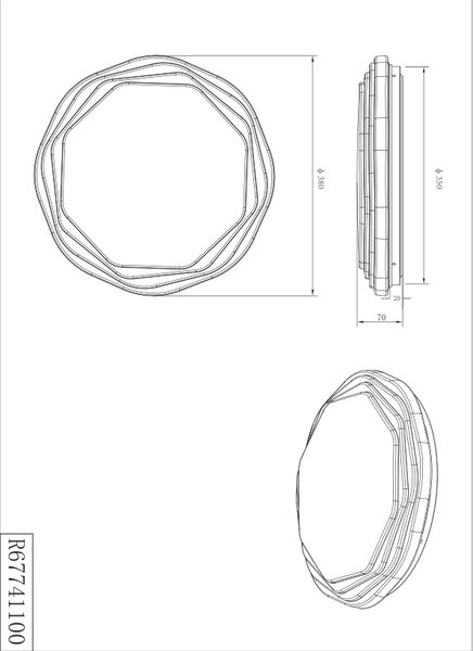 Φωτιστικό Οροφής Reality Lighting -RL DIZZY R67741100 Λευκό (White) 2700 - 6500K
