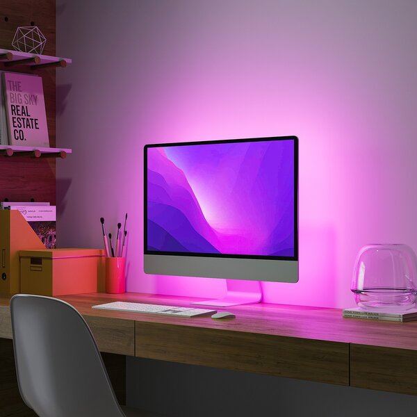 Ταινία Led Reality Lighting -RL SCREEN R65591102 Μαύρο Ματ (Black Mat) με USB -RGB+3000K 120cm