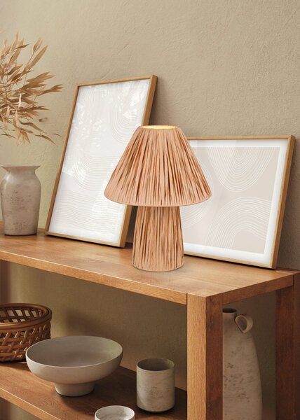 Φωτιστικό Επιτραπέζιο Reality Lighting -RL ANEA R51752036 Ξύλο Φυσικό χρώμα (Wood Natural Finish)