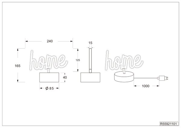 Φωτιστικό Επιτραπέζιο Reality Lighting -RL CASA R55921101 Λευκό (White)