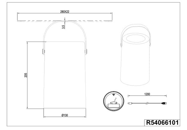 Φωτιστικό Επιτραπέζιο Reality Lighting -RL GARCIA R54066101 Λευκό (White) 3000K