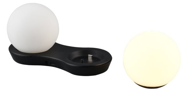 Φωτιστικό Επιτραπέζιο Επαναφορτιζόμενο Reality Lighting -RL LORNA R54532102 Μαύρο Ματ (Black Mat) 3000K