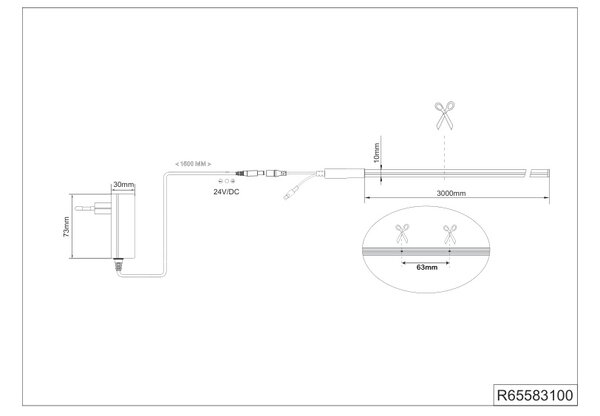 Ταινία Led Reality Lighting -RL NEON R65583100 Λευκό (White) RGB+3000K 3μέτρα
