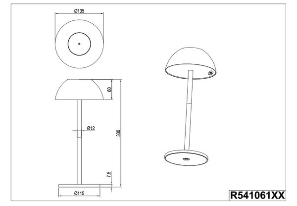 Φωτιστικό Επιτραπέζιο Reality Lighting -RL RICARDO R54106149 Πράσινο (Green) 3000K