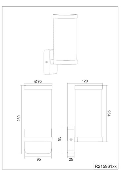 Φωτιστικό Επίτοιχο Reality Lighting -RL BONITO R21596124 Σκουριά Χαλκού (Rusty)