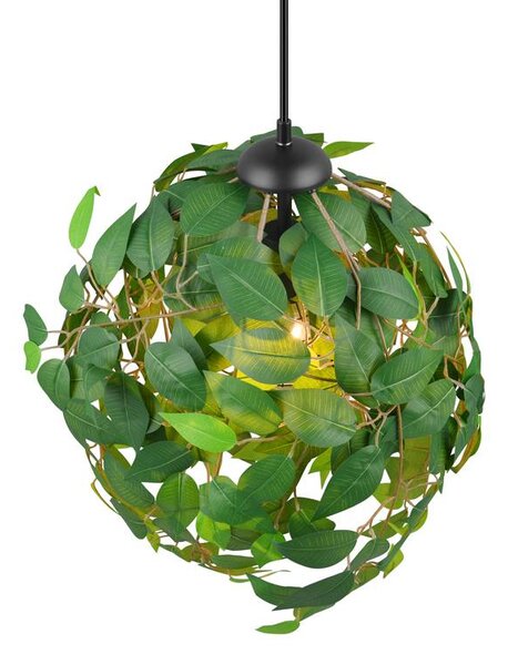 Φωτιστικό Κρεμαστό Reality Lighting -RL LEAVY R10461915 Μαύρο Ματ (Black Mat)