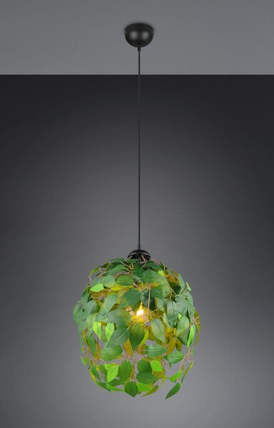 Φωτιστικό Κρεμαστό Reality Lighting -RL LEAVY R10461915 Μαύρο Ματ (Black Mat)