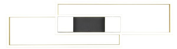 Φωτιστικό Οροφής Trio Lighting ALBANY 647710480 Μαύρο Ματ (Black Mat) και Χρυσό Χρώμα (Gold Coloured) 2700 - 6500K