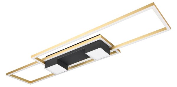 Φωτιστικό Οροφής Trio Lighting ALBANY 647710480 Μαύρο Ματ (Black Mat) και Χρυσό Χρώμα (Gold Coloured) 2700 - 6500K