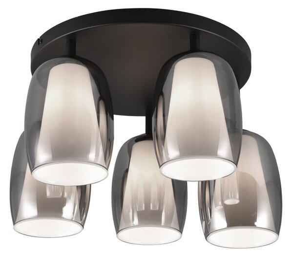 Φωτιστικό Οροφής Trio Lighting BARRET 617500554 Μαύρο Ματ (Black Mat)