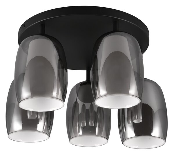 Φωτιστικό Οροφής Trio Lighting BARRET 617500554 Μαύρο Ματ (Black Mat)