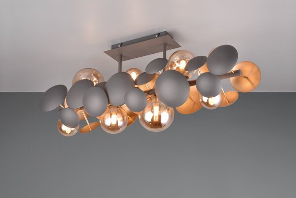 Φωτιστικό Οροφής Trio Lighting BUBBLE 617400842 Ανθρακί (Anthracite)