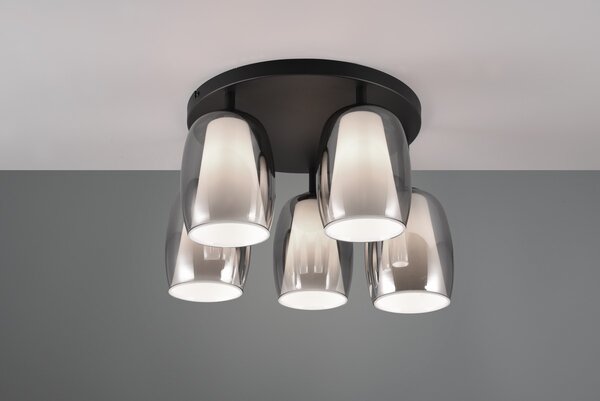 Φωτιστικό Οροφής Trio Lighting BARRET 617500554 Μαύρο Ματ (Black Mat)