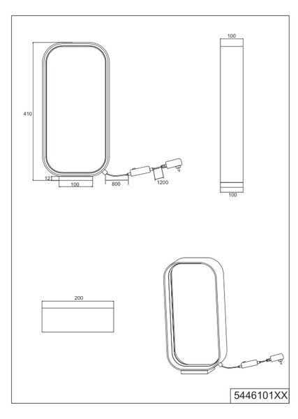 Φωτιστικό Επιτραπέζιο Cinque CIZIONE 544610131 Λευκό Ματ (White Mat) 2000 - 4000K