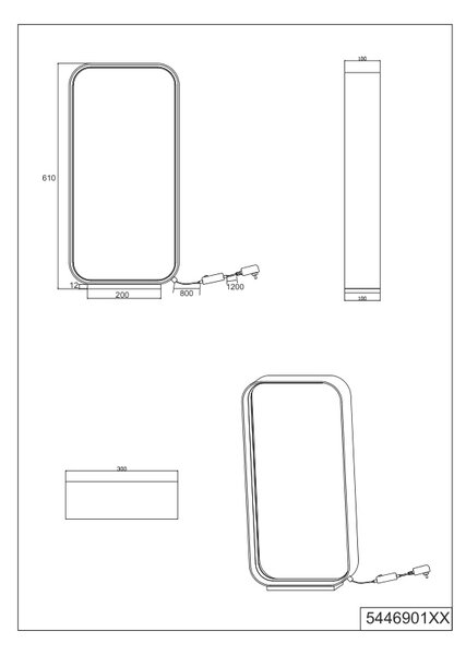 Φωτιστικό Επιτραπέζιο Cinque CIZIONE 544690131 Λευκό Ματ (White Mat) 2000 - 4000K
