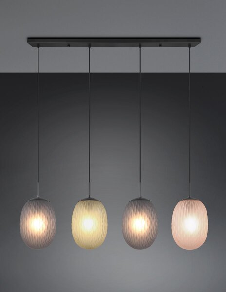 Φωτιστικό Κρεμαστό Trio Lighting FACETTE 364200417 Μαύρο Ματ (Black Mat)
