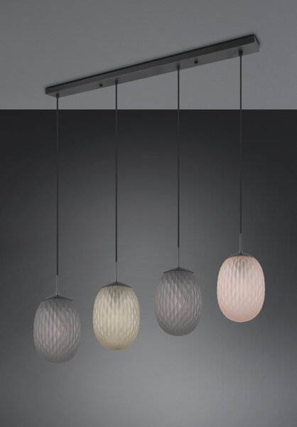 Φωτιστικό Κρεμαστό Trio Lighting FACETTE 364200417 Μαύρο Ματ (Black Mat)